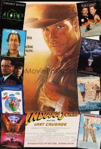 2h233 LOT OF 36 UNFOLDED ONE-SHEETS '86 - '95 Indiana Jones & the Last Crusade & much more!