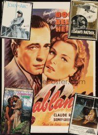 2h269 LOT OF 5 UNFOLDED AND FORMERLY FOLDED REPRO AND VIDEO POSTERS '80s Casablanca, Star Wars