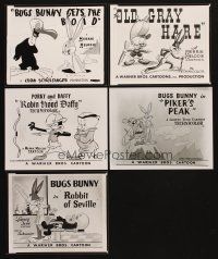 2h144 LOT OF 5 WARNER BROS. CARTOON REPRO STILLS '80s Looney Tunes, Bugs, Porky, Daffy & more!