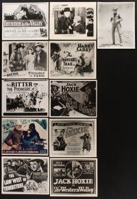2h142 LOT OF 11 B/W 8X10 REPROS OF WESTERN LOBBY CARDS '80s Tex Ritter, Harry Carey & more!