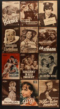 2h081 LOT OF 12 GERMAN PROGRAMS '30s-50s Queen Christine, La Strada, Stage Fright & more!