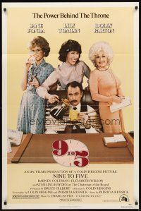 2j017 9 TO 5 1sh '80 Dolly Parton, Jane Fonda & Lily Tomlin w/tied up Dabney Coleman!
