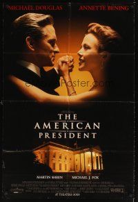 2j045 AMERICAN PRESIDENT advance DS 1sh '95 Michael Douglas, Annette Bening, directed by Reiner!