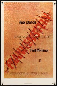 2j052 ANDY WARHOL'S FRANKENSTEIN 1sh '74 Paul Morrissey, great image of title in stitches!