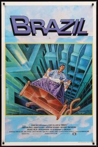 2j148 BRAZIL int'l 1sh '85 Terry Gilliam, cool totally different sci-fi fantasy art!