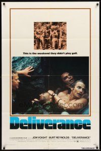 2j279 DELIVERANCE 1sh '72 Jon Voight, Burt Reynolds, Ned Beatty, John Boorman classic!