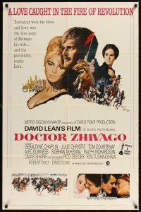 2j297 DOCTOR ZHIVAGO 1sh R72 Omar Sharif, Julie Christie, David Lean English epic, Terpning art!