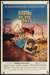 2j316 EMPIRE OF THE ANTS 1sh '77 H.G. Wells, great Drew Struzan art of monster attacking!