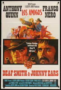 2j271 DEAF SMITH & JOHNNY EARS English 1sh '73 Paolo Cavara's Los Amigos, Anthony Quinn, Nero!