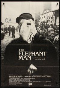 2j315 ELEPHANT MAN English 1sh '80 John Hurt is not an animal, David Lynch, Anthony Hopkins!