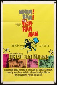 2j361 FLIM-FLAM MAN 1sh '67 Geroge C. Scott as ultimate con man, Sue Lyon, Jack Davis art!