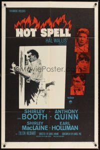 2j439 HOT SPELL 1sh '58 Shirley Booth, Anthony Quinn, Shirley MacLaine, directed by Daniel Mann!