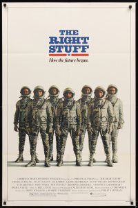 2j712 RIGHT STUFF advance 1sh '83 great line up of the first NASA astronauts all suited up!