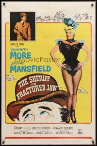 2j760 SHERIFF OF FRACTURED JAW 1sh '59 sexy burlesque Jayne Mansfield, sheriff Kenneth More!