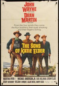 2j794 SONS OF KATIE ELDER 1sh '65 Martha Hyer, great line up of John Wayne, Dean Martin & more!