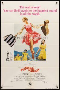 2j795 SOUND OF MUSIC 1sh R73 classic artwork of Julie Andrews & top cast by Howard Terpning!