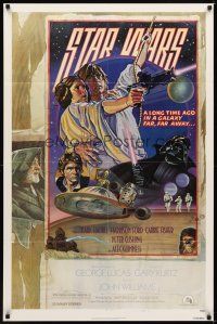 2j813 STAR WARS NSS style D 1sh 1978 cool circus poster art by Drew Struzan & Charles White!