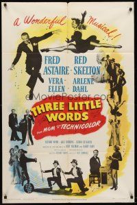 2j882 THREE LITTLE WORDS 1sh '50 art of Fred Astaire, Red Skelton & super sexy dancing Vera-Ellen!