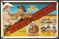 2k609 BEDTIME FOR BREZHNEV commercial poster '81 Ronald Reagan protecting world by Witschonke!