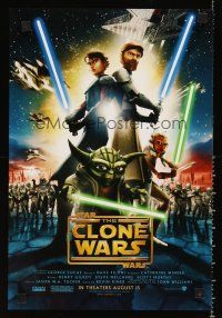 2k060 STAR WARS: THE CLONE WARS mini poster '08 art of Anakin Skywalker, Yoda, & Obi-Wan Kenobi!