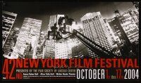 2k070 42ND NEW YORK FILM FESTIVAL signed film festival poster '04 by Jeff Bridges!
