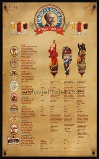 2k224 AMERICAN ORIGINALS 22x36 advertising poster '97 much information about Anheuser-Busch beers