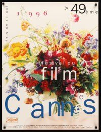 2k077 CANNES FILM FESTIVAL 1996 French poster '96 cool image of flower arrangement by J.F. Aloisi!