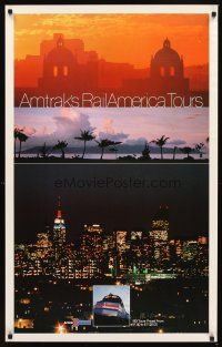 2k487 AMTRAK'S RAIL AMERICA TOURS travel poster '90s 183 tours price from $7.50 to $1120.00!