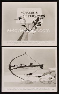 2m657 CHARIOTS OF FUR 2 8x10 stills '94 Chuck Jones' Wile E. Coyote and the Roadrunner!