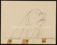 2m237 ANIMAL FARM signed animation art '55 by the artist, c/u of Napoleon the pig, George Orwell!