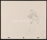 2m243 CAP'N CRUNCH animation art '70s great pencil drawing of the Quaker cereal mascot!