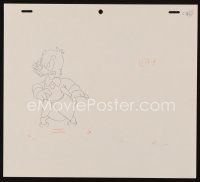 2m254 DUCKTALES animation art '80s Disney, great cartoon pencil drawing of Uncle Scrooge!