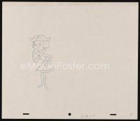 2m271 JETSONS animation art '80s Hanna-Barbera, great cartoon pencil drawing of Jane Jetson!