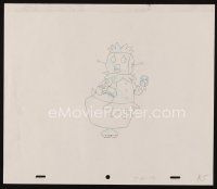 2m273 JETSONS animation art '80s Hanna-Barbera, great cartoon pencil drawing of Rosie the robot!