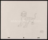 2m275 JUNGLE BOOK animation art '90s Disney, cartoon pencil drawing of Shere Khan!