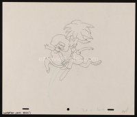 2m300 SIMPSONS animation art '00s cartoon pencil drawing of Selma Bouvier & Sideshow Bob!