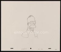 2m305 SIMPSONS animation art '00s Matt Groening cartoon, pencil drawing of Homer looking worried!