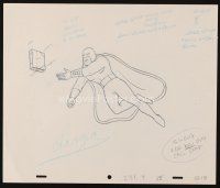 2m313 SPACE GHOST animation art '80s cool cartoon pencil drawing of him flying!