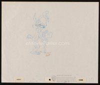 2m320 WILE E COYOTE animation art '80s great cartoon pencil drawing of him setting a trap!