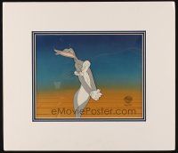 2m048 BLOOPER BUNNY matted animation cel '91 great cartoon image of Bugs Bunny looking bashful!