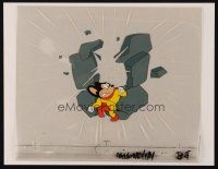 2m072 NEW ADVENTURES OF MIGHTY MOUSE & HECKLE & JECKLE set of 2 animation cels '80s busting rock!