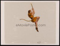 2m083 PRINCE VALIANT animation cel '90s great cartoon image of him swinging on rope!