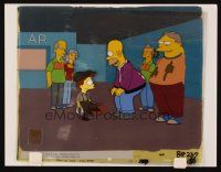 2m092 SIMPSONS animation cel '96 Homer with shoeshine boy from episode And Maggie Makes Three!