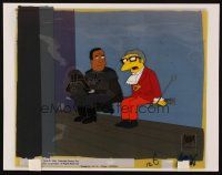 2m090 SIMPSONS animation cel '94 Dr. Hibbert as Darth Vader with Moe in costume from Grump Roast!