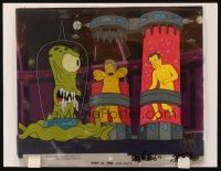 2m085 SIMPSONS animation cel '96 alien with Bill Clinton & Bob Dole from Treehouse of Horror VII!