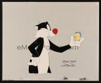 2m069 SYLVESTER signed animation cel '97 by BOTH Chuck Jones AND Stephen Fossatti!