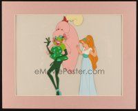 2m050 THUMBELINA matted animation cel '94 Don Bluth animation, great image with frog lady!