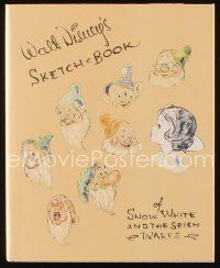2m398 SNOW WHITE & THE SEVEN DWARFS hardcover sketch book '93 recreation of 38 book + color plates