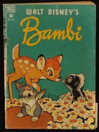 2m401 BAMBI comic book #186 '48 Walt Disney cartoon deer classic, great art with Thumper & Flower!