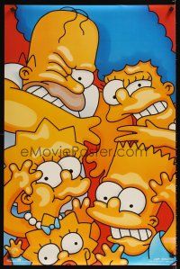 2m816 SIMPSONS commercial poster '97 great image of the family smushed up against the camera!